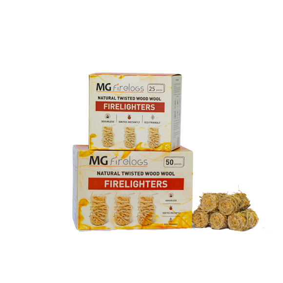 Natural Wood Wool Firelighters