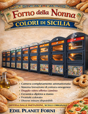 Edil Planet Forni® Forno Della Nonna Wood Oven with Dual Glass Door - 0