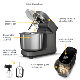 Ooni® Halo Pro Spiral Mixer - Charcoal Grey - 0