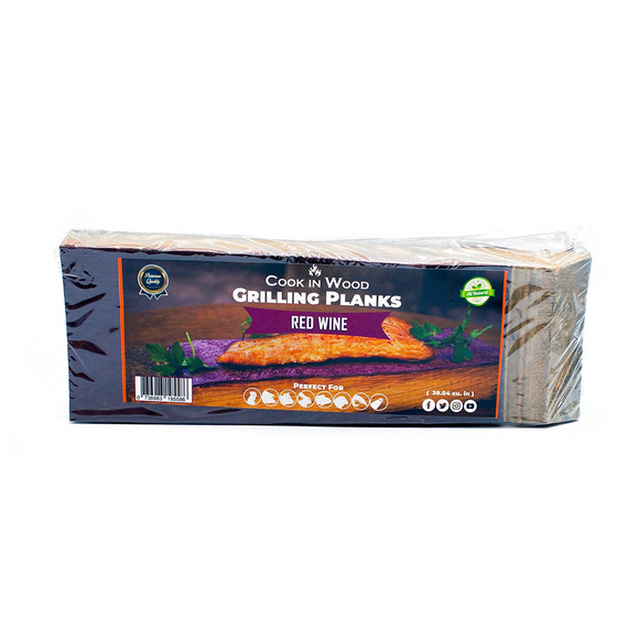 Cook In Wood® Red Wine Oak Barrel Grilling Planks - Pack of 3