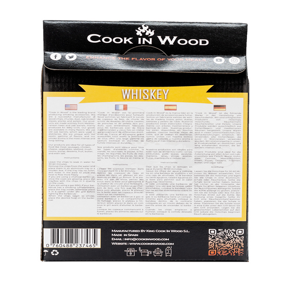 Cook In Wood® Whiskey Oak Barrel Wood Smoking Chips - 900g