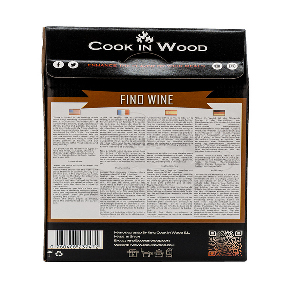 Cook In Wood® Fino Wine Oak Barrel Wood Smoking Chips - 900g