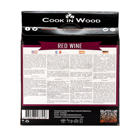 Cook In Wood® Red Wine Oak Barrel Wood Smoking Chips - 900g