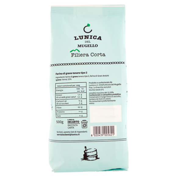 Lunica® Farina di Grano Tipo 2 Grani Antichi (Grano Verna)