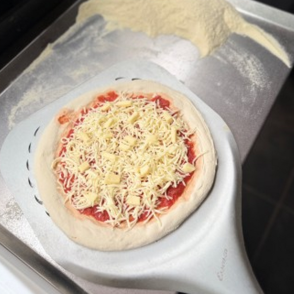 Pizza Party® Stainless Steel Pizza Worktop With Curved Edges